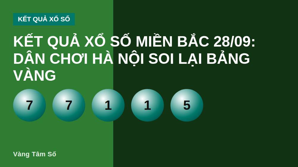 Kết quả xổ số miền Bắc 28/09: dân chơi Hà Nội soi lại bảng vàng
