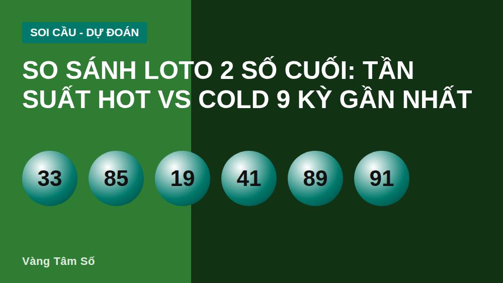 So sánh loto 2 số cuối: Tần suất hot vs cold 9 kỳ gần nhất